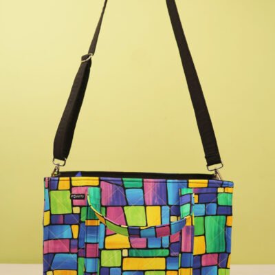Baggito Rainbow Mosaic Quilted Tote Bag