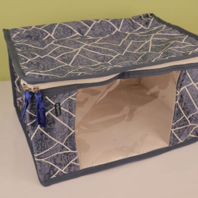 Baggito Blue Geometric Clothes Organizer with Clear Window