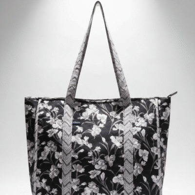 Baggito Monochrome Floral Tote Bag