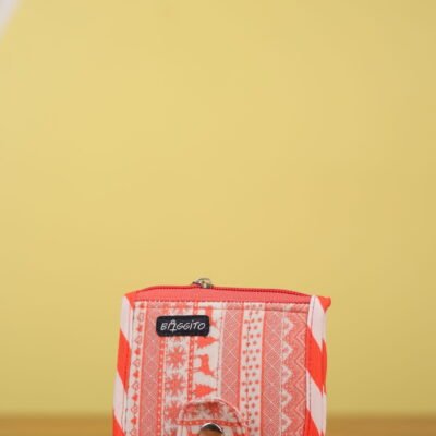 Baggito Red Nordic Knit Mini Wallet