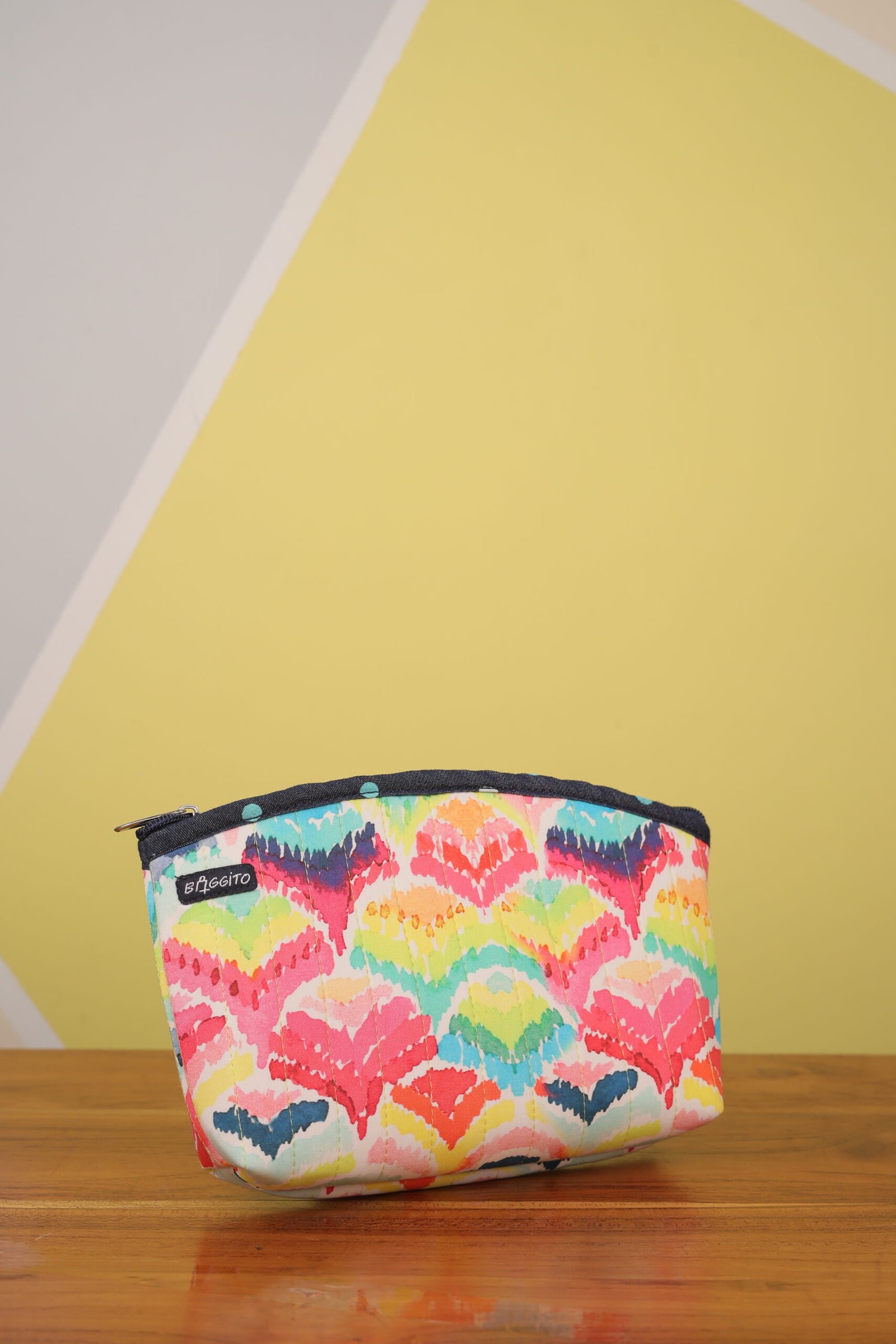 Baggito Watercolor Ikat Quilted Pouch Combo Set (Set of 3)