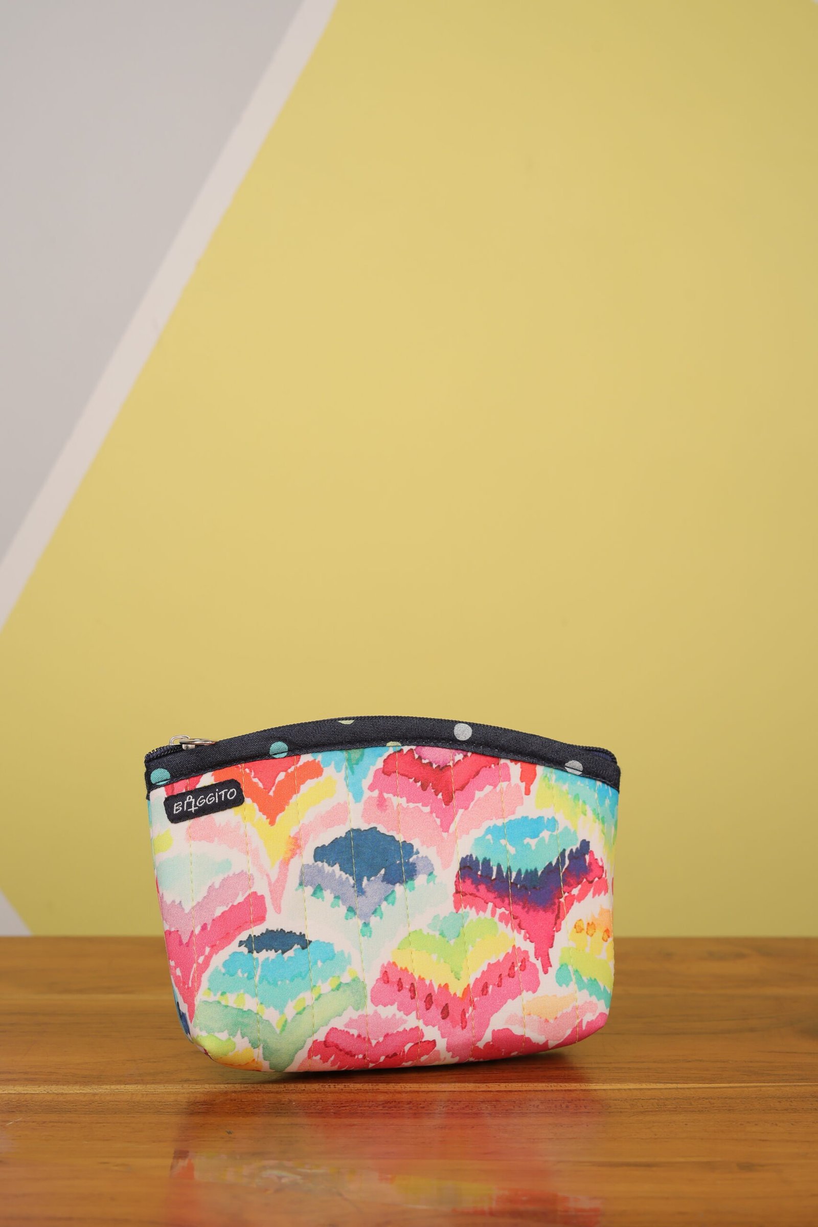 Baggito Watercolor Ikat Quilted Pouch Combo Set (Set of 3)